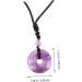 Beaupretty Circular Gemstone Amulet Necklace with Safety Buckle - Portable Violet Pendant for Men & Women - Classic Cotton Thread Neck Chain - Buy Online on GoSupps.com