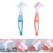 Portable Denture Double Sided Brush - Dual Head Toothbrush for False Teeth Cleaning (2 Pieces) - Buy Online on GoSupps.com