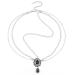 Black Crystal Catery Head Chain - Vintage Pendant Hair Jewelry for Women and Girls - Buy Online on GoSupps.com