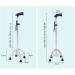 Practical Elderly People Small Four Leg Based Aluminum Alloy 10 Height Adjustment Walker with Appropriate Cane for Disabled People gait Cane Interesting - Buy Online on GoSupps.com