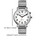 SHMIOU English Talking Watch for Visually Impaired, Elderly Men & Women - Expansion Band Quartz with Alarm, White Dial & Silver Frame - Buy Online on GoSupps.com