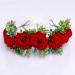 Minkissy Christmas Flower Headband - Red Artificial Rose Hair Wreath for Weddings & Festive Celebrations - Buy Online on GoSupps.com