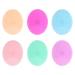 Minkissy 6PCS Baby Bath Brush Baby Body Brush Silicone Scrubbers Exfoliator Brush for Dry Skin  Cradle Cap Random Color