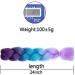 LDMY Kunsthaar 6PCs Jumbo Braids - 24 Synthetic Colorful Ombre Hair Extensions in Lila Blue & Pink | Perfect for Braiding - Buy Online on GoSupps.com