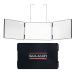 GULAURI 3 Way Mirror for Hair Cutting - 360 Barber Mirror Self Haircut and Styling with Height Adjustable Telescoping Hooks, Portable Trifold Mirrors to Shave Your Head and Neckline at Home, Travel Black Mirror without Light