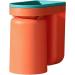 Anximt Toothbrush Mug Wall Holder - Punch-Free Self-Adhesive Bathroom Organizer with 2 Cups for Toothpaste & Razor - Orange - Buy Online on GoSupps.com