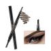 NICEFACE Eyebrow Pencil Dark Brown Double Ended Precision Waterproof Brow (Dark Brown # 2)