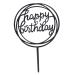 Acrylic Cake Picks Dessert Toppers Acrylic Topper Round Cake Toppers Prop Acrylic Chic Cake Topper Cake Scenic Funny Cake Topper Toothpick Toppers Decor Birthday Cake Plug-in Black 9.00X0.10X13.00CM