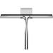 Shower Squeegee Bathroom Window Glass Squeegee All-Purpose Silicone Blade Window Glass Wiper Tools Raclette Douche for Doors Window Car Mirror Glass Ceramic Wall with Hook(10 inch Silver)