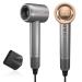 High Speed Nano-Plasma Hair Dryer 1500W Compact and Low Noise 110 000 RPM Brushless Motor Portable Blow Dryer add 3 Temps /3 Speed and Magnetic Nozzle Fast Drying for Home Salon and Gifts Sliver