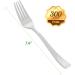FOCUSLINE 300 Pack Disposable Silver Plastic Forks - Heavy Duty Cutlery for Catering, Parties, Dinners, Weddings - Buy Online on GoSupps.com