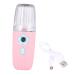 1pc Hydrating Instrument USB Face Moisturizing Shrink Pores Humidifier Water Mist Sprayer Shower Steamers Steamer Pot Nano Face Moisturizer Beauty Instrument Eyelash Abs 11X3.6X3.6cm Pink