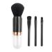 Makeup Brushes Set 4 in 1 Retractable Travel Powder Brush Lip Brush Eyeshadow Brush Highlight Brush Portable Blending Powder Brushes Make Up Brushes Set (Black)