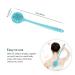 Silicone Shower Brush - Long Handle Back Scrubber for Exfoliating - Blue - Buy Online on GoSupps.com