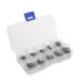 Yardwe Box 500pcs 10 Fishing Hooks Fishhooks Fish Hook Ten Grids Buckle Box