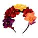 Mexican Flower Crown Headband Halloween Party Flower Headband Halloween Costume Cosplay Headpiece Hair Accessories