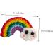 FRCOLOR 3 Pairs Rainbow Barrettes Braiding Hair Accessories Girl Hair Clips Hair Clips for Kids Cotton Rainbow Pendant Snap Side Clamp Rainbow Earring Ornaments Girl Hair Decor The Clouds - Buy Online on GoSupps.com