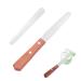 Spatola Cera wax spatula spatula cosmetics stainless steel body wax pencil with wooden handle for hair removal daring wax Applicator wooden handle small wooden filler tool 4 inch 2PCs