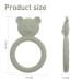 Meanus Bear-Shaped Silicone Teething Rings for Babies | BPA-Free Sand & Light Grey Toy - Buy Online on GoSupps.com