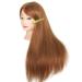 Mr.LQ Show window puppet with hair 80% real hair training head Shop window doll doll doll training training head for cutting braid exercises light brown