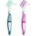 WLLHYF 2Pack Denture Cleaning Brush Denture Brush Premium Hygiene Denture Cleaner Set Multi-Layered Bristles Rubber Handle Denture Toothbrushes - Buy Online on GoSupps.com