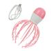Beaupretty 2st massage device Portable massage lounger circulation promote mini massage head scratch shampoo massage brush head guasha-scrub handy tool octopus ABS rosa