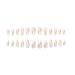 Justotry 24 Pcs Gold Wavy Stiletto Press On Nails | Short White French Almond Fake Nails for Women - Medium Artificial Fingernails - Buy Online on GoSupps.com