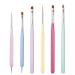 Sularpek 6Pcs Nail Art Brushes Set Builder Gel Brush for Nails Nail Art Design Pen Painting Tools with Nail Extension Gel Brush  Builder Gel Brush Nail Fine Liner Brushes and Nail Dotting Pen