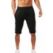 Pants Men Linen Cargoose Men Feeded with Multi-Pocket overalls Summer Solid and Leisure Men's clothing color hoses men's pants hiking pants cargo men a5-black l