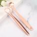 Ververt Touch Tongue Scraper Set - Stainless Steel Tongue Cleaner 2 Pieces Rose Gold Bacteria & Bad Breath Removal - Buy Online on GoSupps.com