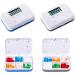 Digital Pill Dispenser with Alarm and LCD Display - 6 Compartment Mini Pill Organizer for Daily Medication Management - Buy Online on GoSupps.com
