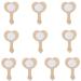 B Baosity Children's Birthday Princess mirror set Handpiegel Mirror made of wood to color and decorate Motto Party DIY SPIEGEL SET-Heart shape 10 pieces