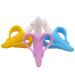 WoYii Baby Teether Toy - Banana Toothbrush for Teething Relief | Food Grade Silicone | Sensory Exploration | Easy-to-Hold Handles | Light Blue - Buy Online on GoSupps.com