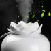 YJY Lotus Ceramic Essential Oil Diffuser | USB Aromatherapy Humidifier for Bedroom & Office | Auto Shut-Off, 7 Colors LED Light | Cute & Small (White) - Buy Online on GoSupps.com