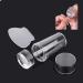Nail Stamper Clear Nail Art Jelly Stamper Plate Scrapers Set Jelly Silicone Nail Art Stamper Scraper with Cap Nail Stamp Stamping Tools DIY Polish Kit