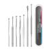 TKFDC 7pcs Ear Wax Removal Kit Multi-Functional Ear Pick Cleaner Kit with A Cleaning Brush for Ear Wax Cleansing Tool (Color : D)