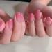 Coffin False Nails Rose Pink Gradient Press on Nails French Short Fake Nails Ballerina Acrylic Stick on Nails 24pcs for Women and Girls 1 count (Pack of 1) Multi-colored