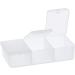 COM-FOUR 2x Drug Doser 7 Days - Medication Box for Morning Lunch Evening - Pill & Tablet Organizer - Weekly Dosing Solution in Black & Silver - Buy Online on GoSupps.com