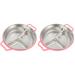 Ser of 2 Stainless Steel Divided Children Food Plate Kids Food Plate Children Dinner Plate Plate for Toddlers Kitchenware Pink