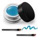 Erinde Gel Eyeliner  Waterproof Long Lasting Cream Eyeliner Gel  High-Intensity Pigments Smudge-Proof Eye Liner Makeup  Eyeshadow Primer Eyeliner with 2PCS Eyeliner Brushes 10 Water Blue