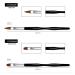 10pcs Nail Art Brush Set - Professional Manicure Tools for Gel Varnish & Dotting Designs - Black - Buy Online on GoSupps.com