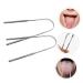FRCOLOR Stainless Steel Tongue Cleaner - 2pcs Metal Tongue Scraper for Adults Portable 12.8X7CM Dental Hygiene Tool - Buy Online on GoSupps.com
