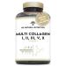 Multi Collag ne Marin et Bovin 1650mg. 180 G lules. Peptide de Collagene Hydrolys Type 1 2 3 5 10. Complexe Collagene pour la Peau Articulations et Cheveux + Vitamine C. N2 Natural Nutrition