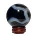 Natural Sphere Black Agate Crystals Balls Natural Gemstone QuartzSphere Fengshui Home Decoration 1pc (Color : 270-290g)