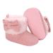 outfit spring Baby Winter Warm Fleece Bootie Newborn Non-Slip Soft Sole Winter Shoes Sock Shoes Cute Adjustable Crawling Shoes Prewalker Boots for Girls Boys Toddler 0-18 Months 6-12 Months D Pink