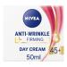 NIVEA Anti-Wrinkle and Firming Day Cream (50ml) Moisturiser for 45+ Skin With Shea Butter Apricot Kernel Oil and SPF for Enhanced Daily Skin Care