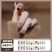24Pcs/Set Press On Nails Long Black French Bow False Nails Acrylic Fake Nails Full Cover Nails Tips Artificial Finger Manicure Press on nails for Women and Girls - Buy Online on GoSupps.com