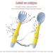 Purchase BPA-Free Baby Utensils Set - 360 Bendable Spoon & Fork - Heat-Resistant Toddler Cutlery with Travel Case (Yellow) | International Shipping Available - Buy Online on GoSupps.com