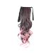 Still colored women long curls wigs for women costume party long wrapped ponytail extension art hair hair extension hair part l 1 piece