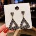 Earrings for Women Ladies Earrings Fashion Black Triangle Rhinestone Drop Earrings Ladies Retro Pendant Earrings Girls Wedding Birthday Jewelry Fashion Earrings Earrings for Women - Buy Online on GoSupps.com